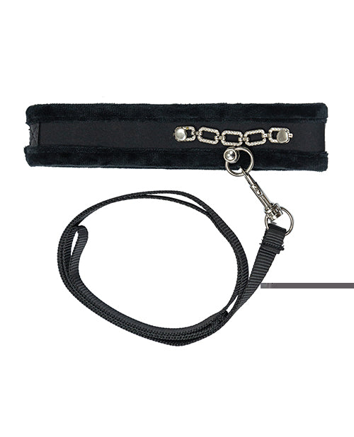 Punishment Crystal Detail Collar & 37" Leash