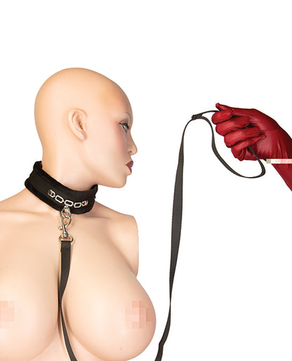 Punishment Crystal Detail Collar & 37" Leash