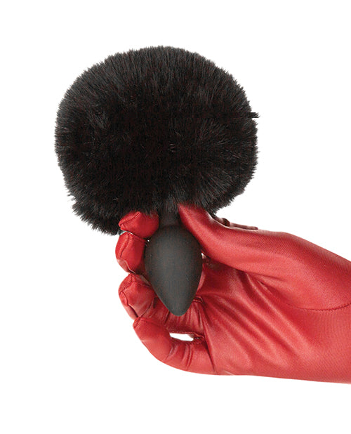 Punishment Bunny Tail Butt Plug - Black