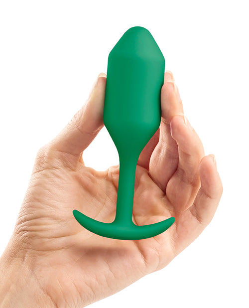 B-Vibe Weighted Snug Plug 2 - 114 g Green