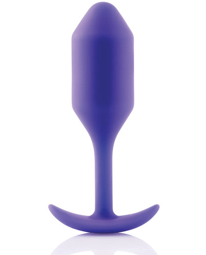 B-Vibe Weighted Snug Plug 2 - 114 g Purple