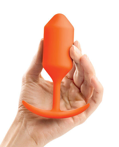 B-Vibe Weighted Snug Plug 3 - 180 g Orange