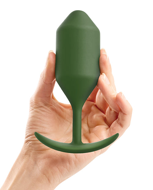 B-Vibe Weighted Snug Plug 4 - 256 g Army