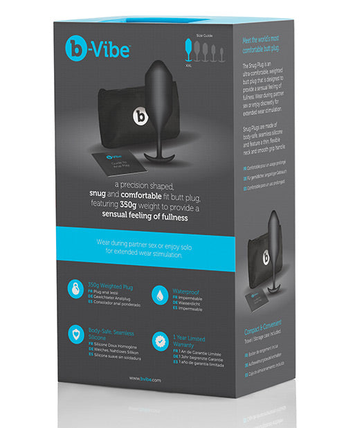 B-Vibe Weighted Snug Plug 5 - 350 g Black