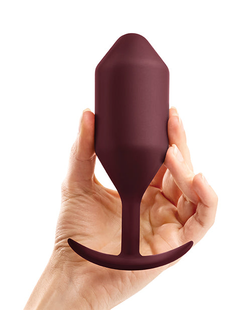 B-Vibe Weighted Snug Plug 5 - 350 g Dark Red