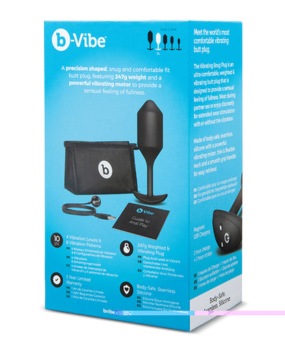 B-Vibe Vibrating Weighted Snug Plug XL - 247 g Black