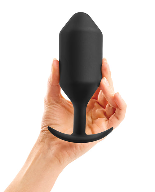 B-Vibe Weighted Snug Plug 6 - 515 g Black