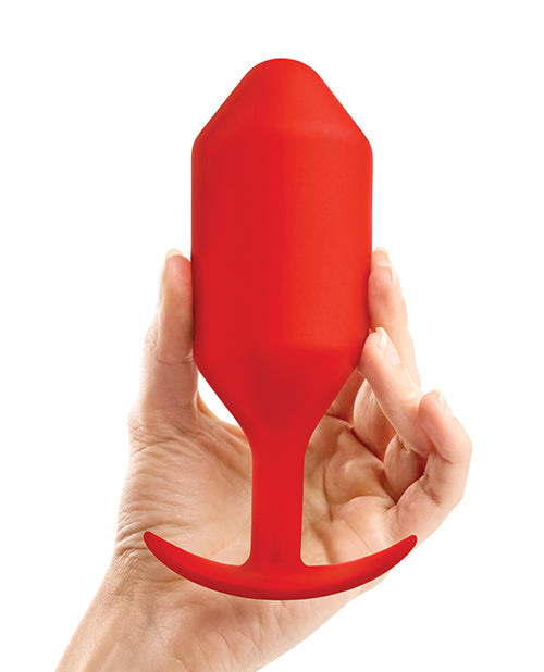 B-Vibe Weighted Snug Plug 6 - 515 g Red