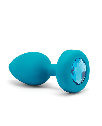 B-Vibe Remote Control Vibrating Jewel Plug (S/M) - Teal