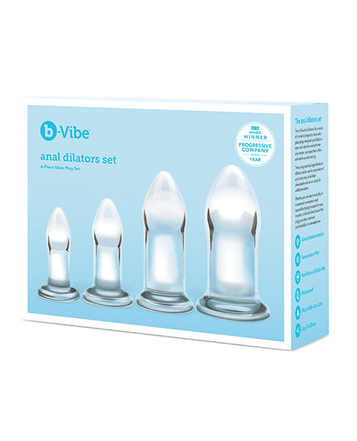 B-Vibe Glass Anal Dilator 4 pc Set