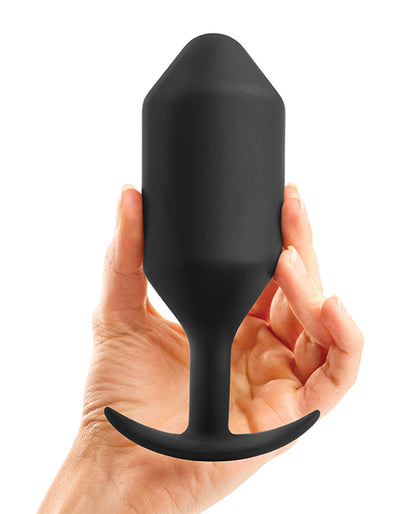 B-Vibe Weighted Snug Plug 7 - 600 g Black