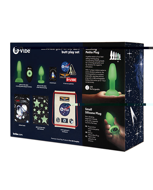 B-Vibe Asstronaut Butt Play Set - Glow in the Dark