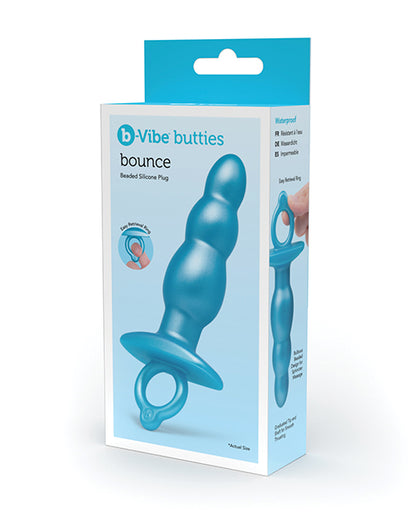 B-Vibe Butties Beaded Tapered Plug - Blue