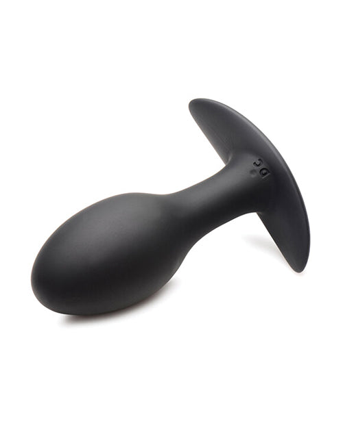 Curve Toys Rooster Rumbler Vibrating Silicone Anal Plug Large - Black