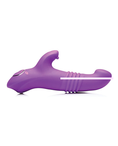 Curve Toys Gossip Blasters 7X Thrusting Silicone Rabbit Vibrator - Violet