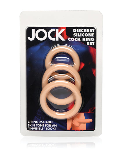 Curve Toys Jock Silicone Cock Ring Set of 3 - Light