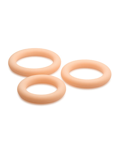 Curve Toys Jock Silicone Cock Ring Set of 3 - Light