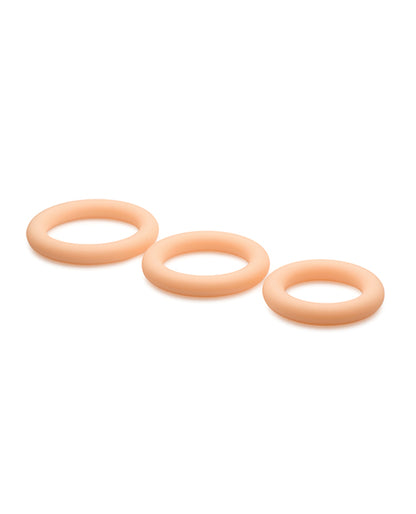 Curve Toys Jock Silicone Cock Ring Set of 3 - Light