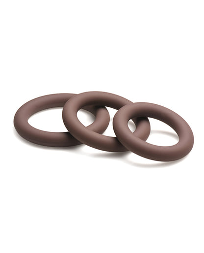 Curve Toys Jock Silicone Cock Ring Set of 3 - Dark