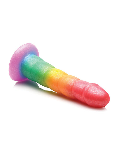 Curve Toys Simply Sweet 6.5" Swirl Rainbow Dildo