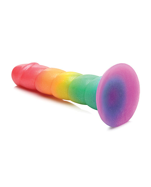 Curve Toys Simply Sweet 6.5" Swirl Rainbow Dildo