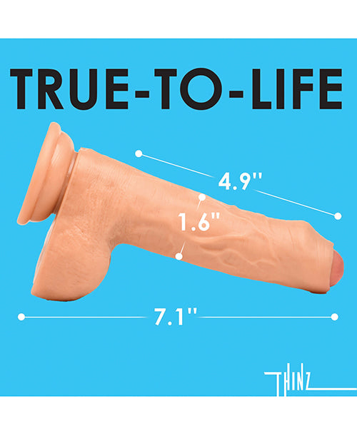 Curve Toys Thinz 7" Uncut Dildo w/Balls - Light