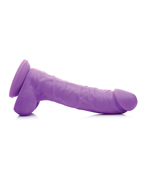 Curve Toys Lollicock 7" Silicone Dildo w/Balls - Grape