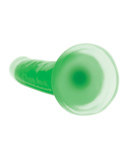 Curve Toys Lollicock 7" Glow In The Dark Silicone Dildo - Green