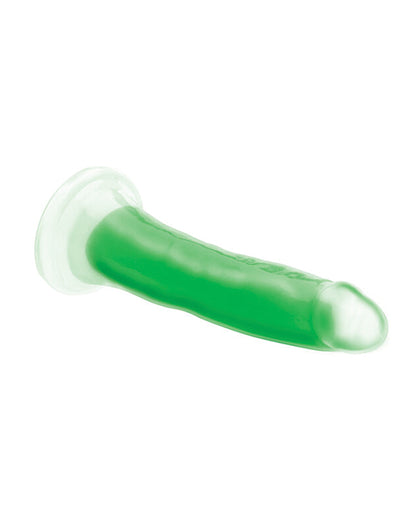 Curve Toys Lollicock 7" Glow In The Dark Silicone Dildo - Green