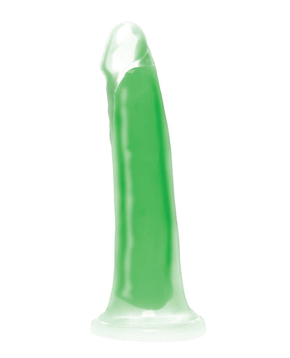 Curve Toys Lollicock 7" Glow In The Dark Silicone Dildo - Green