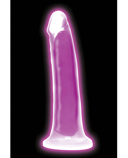 Curve Toys Lollicock 7" Glow In The Dark Silicone Dildo - Purple