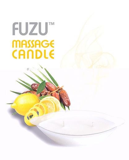 Fuzu Massage Candle - 4 oz Fiji Dates & Lemon Peel