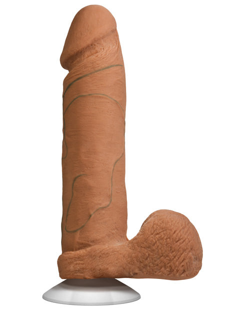 Realistic 8" Ultraskyn Cock w/Balls - Brown