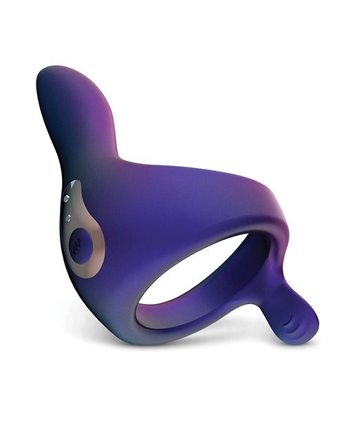 Hueman Solar Cock Ring w/Vibrating Perineum - Purple