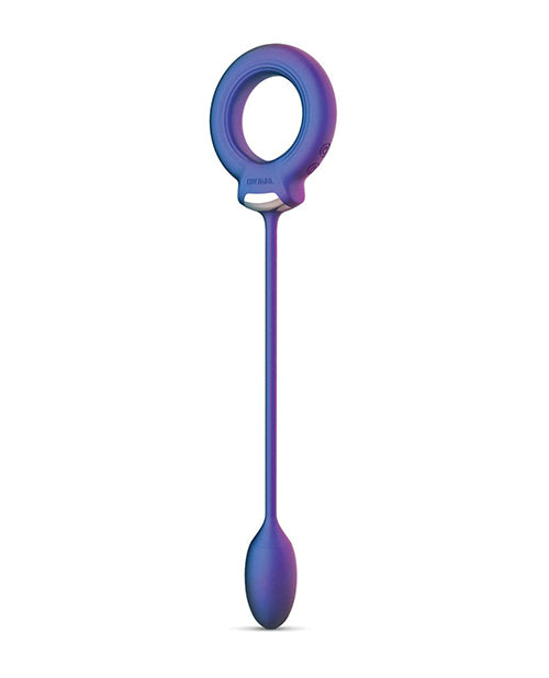 Hueman Eclipse Cock Ring w/Anal Ball - Purple