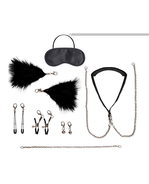 Lux Fetish 12 pc Interchangeable Collar & Nipple Clips Set