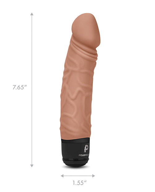 Powercocks 6.5" Realistic Vibrator - Mocha