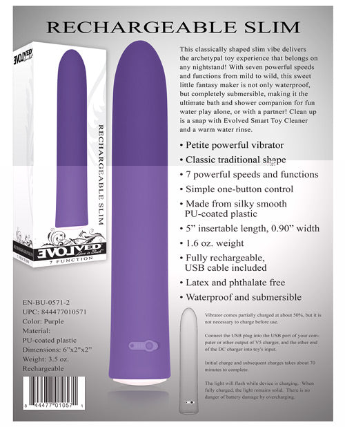 Evolved Love is Back Rechargeable Slim - Purple