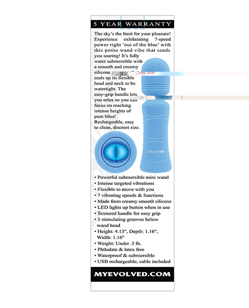 Evolved Out of The Blue Vibrating Mini Wand - Blue