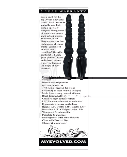 Evolved Magic Stick Beaded Vibrator - Black