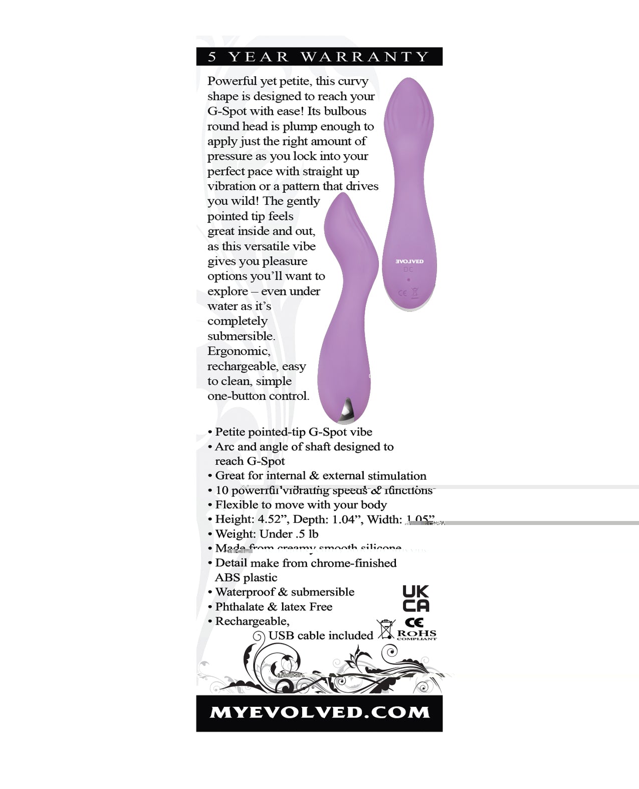 Evolved Lilac G Petite G Spot Vibe - Purple