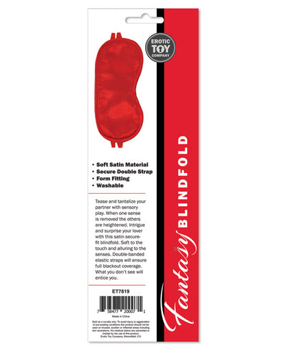 Erotic Toy Company Satin Fantasy Blindfold - Red