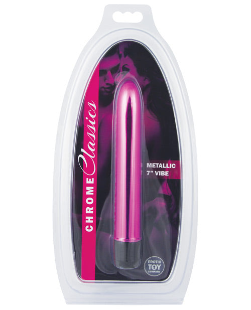 Erotic Toy Company Chrome Classics 7" Vibe - Pink