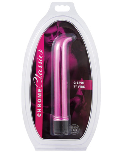 Erotic Toy Company Chrome Classics 7" G Spot Vibe - Pink