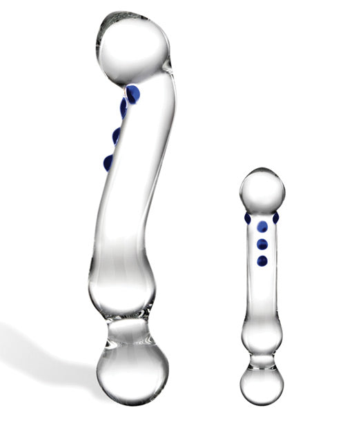 Glas 6" Textured G-Spot Glass Dildo