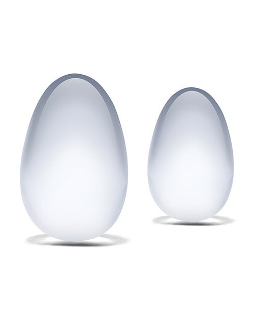 Glas 2 pc Glass Yoni Eggs Set - Clear