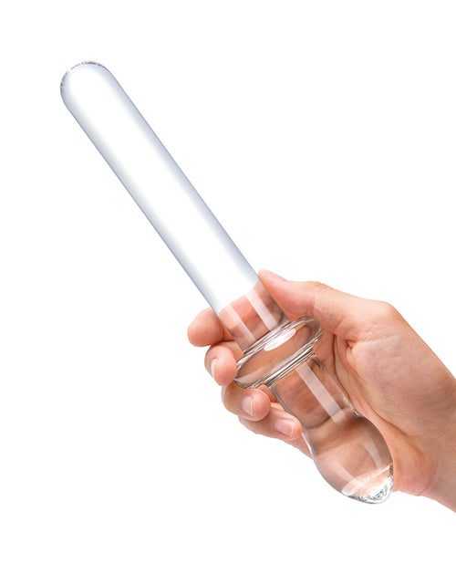 Glas 9.25" Classic Smooth Dual Ended Dildo - Clear