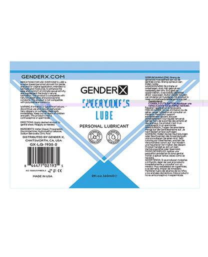 Gender X Flavored Lube - 2 oz Everyone's