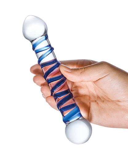 Glas 6.5" Spiral Dildo