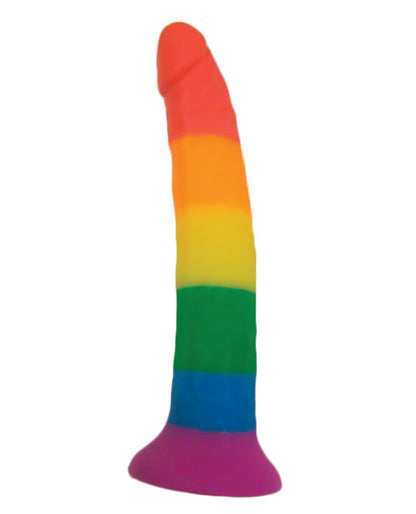 Rainbow 7" Strap On Dildo w/Harness